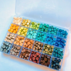 Vintage DIY Octagonal Sealing Wax Tablet Seal Stamp Wax Beads Wedding Invitation bluegreen.