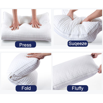 2xQueen Quality Pillows Cotton Hotel Adjustable Home Pillows Down Alternative Pillows.