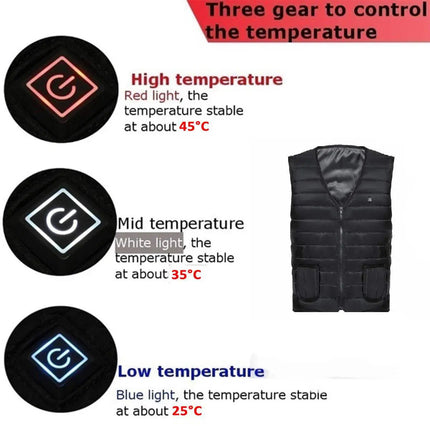 Heated Vest for Men & Women, Smart heated Jacket, Battery Not Included XL.