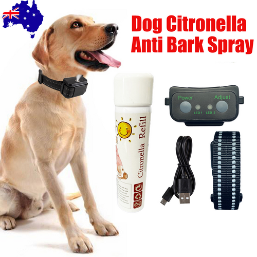 Dog Citronella Anti Bark Spray Collar Training Stop Barking Humane Rechargeable.