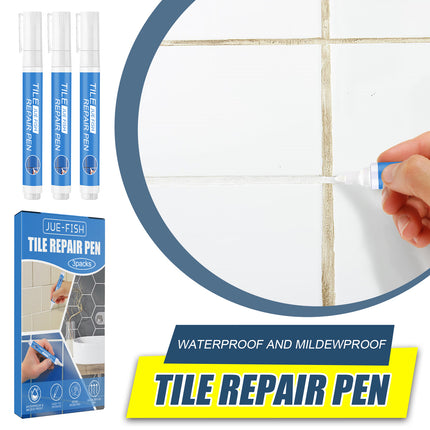Jue Fish Tile Repair Pen Waterproof Mildew Resistant Tile Repair Pen For Bathroom Floor Crevices.