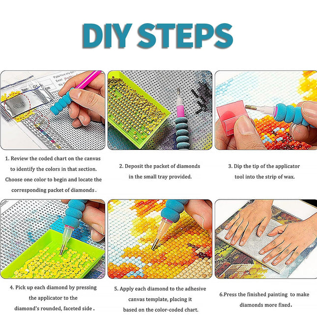 1PCS 5D Diamond Painting Kits Diamond Glue Art Kit Paint for Adults Kids DIY Gift 30x30cm.