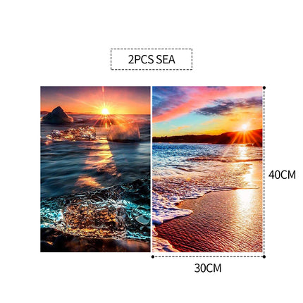2PCS 5D Diamond Painting Kits Diamond Glue Art Kit Paint for Adults Kids DIY Gift 40x30cm.
