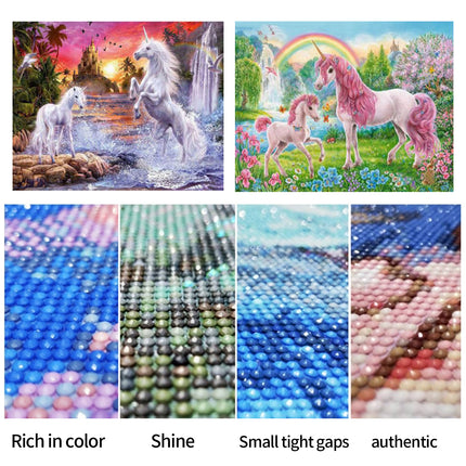 2PCS 5D Diamond Painting Kits Diamond Glue Art Kit Paint for Adults Kids DIY Gift 40x30cm.