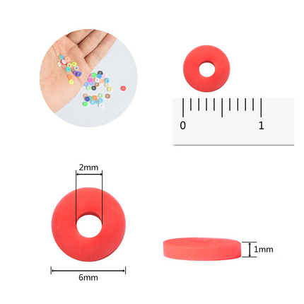 About 6113pcs Clay Heishi Beads Flat Bead Kit Bracelets Necklace Earrings Making.