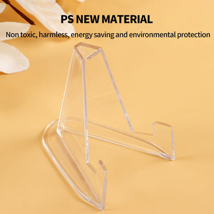 20pcs S Acrylic Clear Stand for Trading Card PSA Pokemon Card Holders Stand.