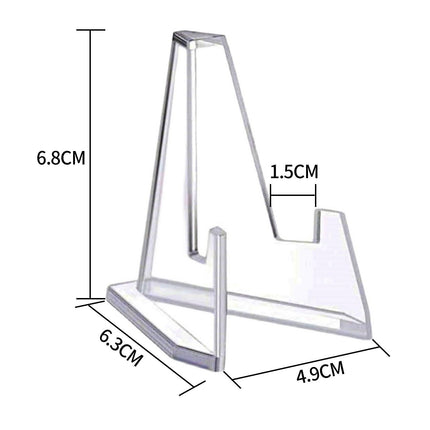 12pcs L Acrylic Clear Stand for Trading Card PSA Pokemon Card Holders Stand.