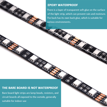 4M RGB LED Strip Lights IP65 Waterproof 5050 300LEDs 12V USB Bluetooth Gift.