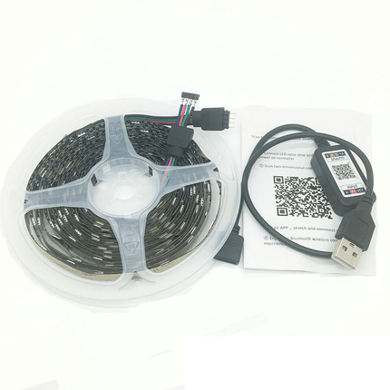 4M RGB LED Strip Lights IP65 Waterproof 5050 300LEDs 12V USB Bluetooth Gift.
