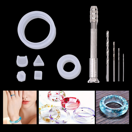 93Pcs/Set Resin Mold Epoxy Resin Mold Dropper Spoon Powder Set Kit Craft Tool.