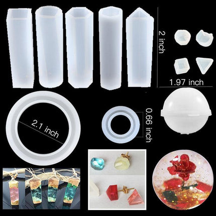 93Pcs/Set Resin Mold Epoxy Resin Mold Dropper Spoon Powder Set Kit Craft Tool.