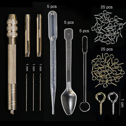 93Pcs/Set Resin Mold Epoxy Resin Mold Dropper Spoon Powder Set Kit Craft Tool.
