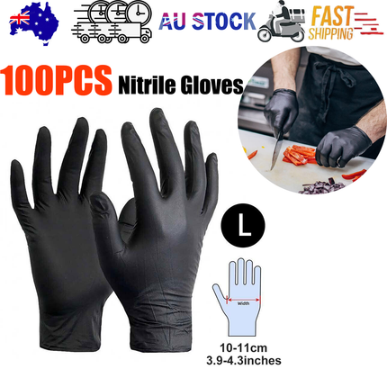 6g Flexible Disposable Nitrile Gloves For Mechanic Work Food Prepa 100pcs L.