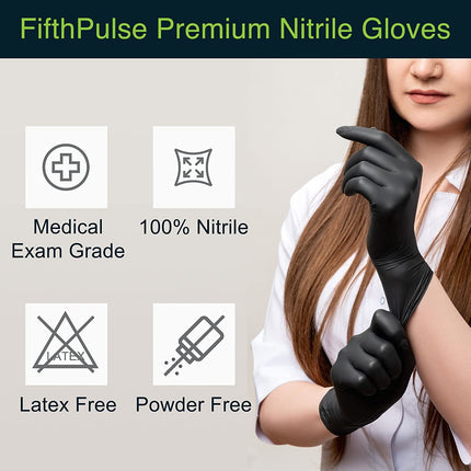 6g Flexible Disposable Nitrile Gloves For Mechanic Work Food Prepa 200Pcs L.