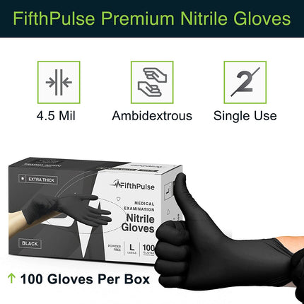 6g Flexible Disposable Nitrile Gloves For Mechanic Work Food Prepa 100pcs M.