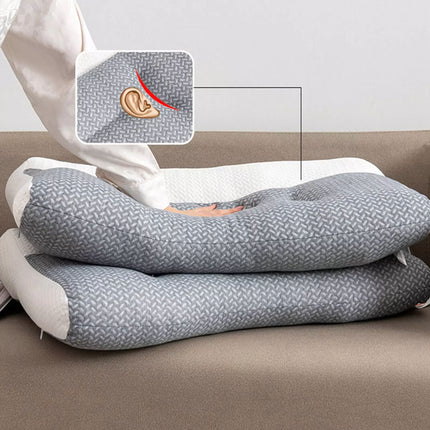 Ergonomic Cervical Pillow Contour Orthopedic Neck Pain Adjustable Bed Pillow.