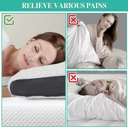 2 pcs Pain Relief Ergonomic Pillow Adjustable Contour Orthopedic Cervical Bed Pillow.