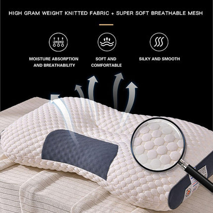 2 pcs Pain Relief Ergonomic Pillow Adjustable Contour Orthopedic Cervical Bed Pillow.