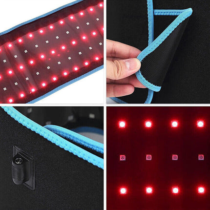 660nm Red & 850nm Near Infrared Light Therapy Heated Wrist Belt Pad Pain Relief.