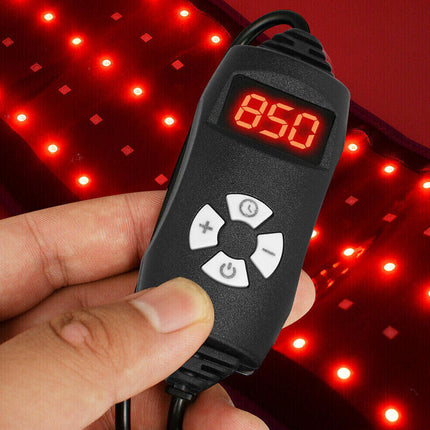 660nm Red & 850nm Near Infrared Light Therapy Heated Wrist Belt Pad Pain Relief.