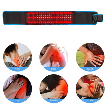 660nm Red & 850nm Near Infrared Light Therapy Heated Wrist Belt Pad Pain Relief.