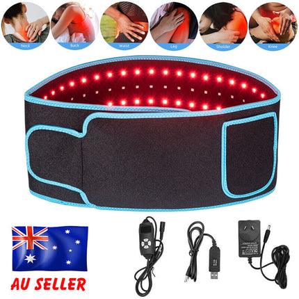660nm Red & 850nm Near Infrared Light Therapy Heated Wrist Belt Pad Pain Relief.