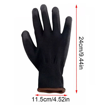 24PCS Antistatic Nylon Gloves Work Safety Working Mechanic Gloves Garden Builder.