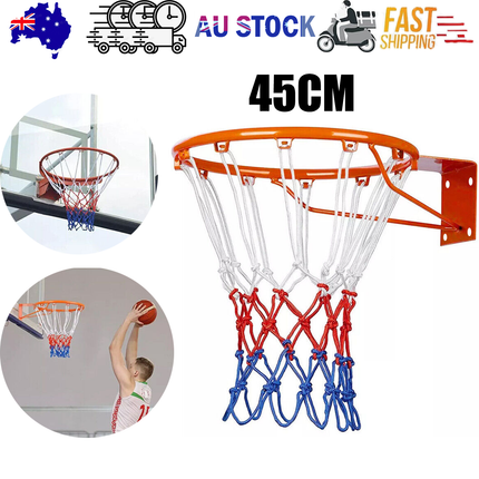 45CM Basketball Ring Hoop Net Wall Mounted Outdoor Hanging Basket ProfessionalAU.