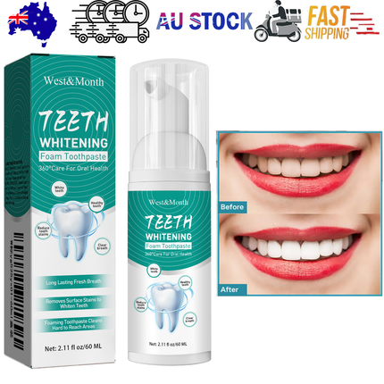 Foam Toothpaste Breath Freshening Whitening Toothpaste Tooth Anti-Moth Mouth Cleaning Tooth Stains And Gum Care.