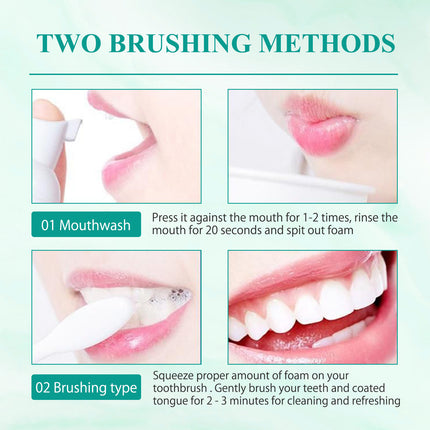 Foam Toothpaste Breath Freshening Whitening Toothpaste Tooth Anti-Moth Mouth Cleaning Tooth Stains And Gum Care.