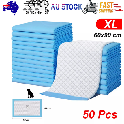 50pcs Pet Training Pads Puppy Toilet Dog Pee Indoor 60x90cm Super Absorbent.