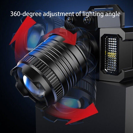900000LM LED Headlamp Rechargeable Headlight Zoomable Head Torch Lamp Flashlight.