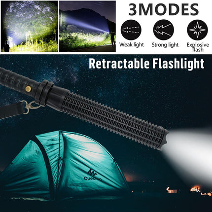 Baseball LED Flashlight Rechargeable Zoom Police Security Torch Baton Lamp Light.