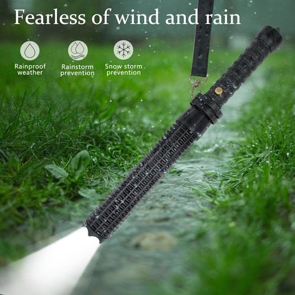 Baseball LED Flashlight Rechargeable Zoom Police Security Torch Baton Lamp Light.
