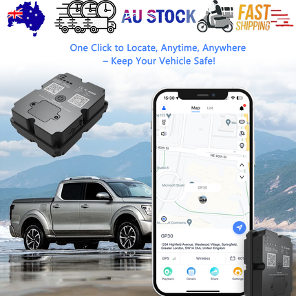 4G GPS Tracker for Car/Moto/Luggage - Waterproof, Real-time Tracking 30 Days Battery Life, Remote Control via Free Trial App..
