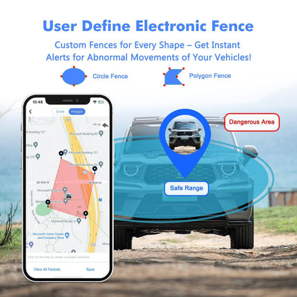 4G GPS Tracker for Car/Moto/Luggage - Waterproof, Real-time Tracking 30 Days Battery Life, Remote Control via Free Trial App..