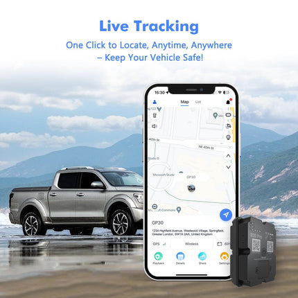 4G GPS Tracker for Car/Moto/Luggage - Waterproof, Real-time Tracking 30 Days Battery Life, Remote Control via Free Trial App..