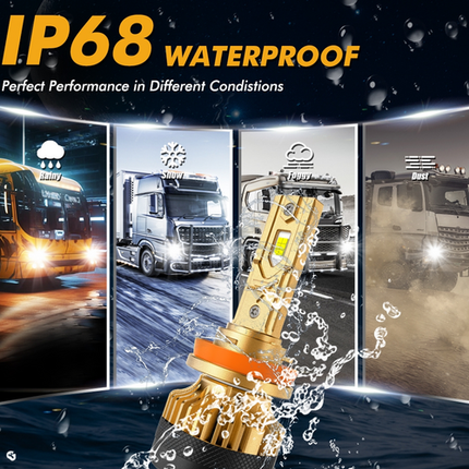 S3 PRO Series H11 Dual Copper Pipe 12V Matching Decoder 120W Gold Aluminum Components AUXBEAM.