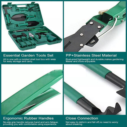 Shovel Harrow Potted Flower Gardening Tools Gift Kit Glove Garden Tool 10Pcs/Set.