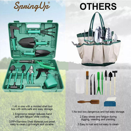 Shovel Harrow Potted Flower Gardening Tools Gift Kit Glove Garden Tool 10Pcs/Set.