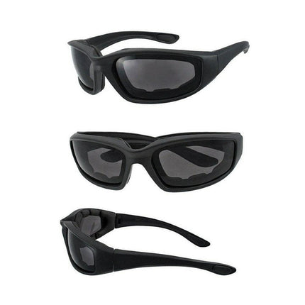 3pcs Chopper Foam Padded Motorcycle Riding Glasses Sunglasses Windproof Goggles.