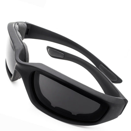 3pcs Chopper Foam Padded Motorcycle Riding Glasses Sunglasses Windproof Goggles.