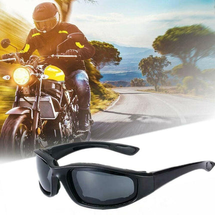 3pcs Chopper Foam Padded Motorcycle Riding Glasses Sunglasses Windproof Goggles.
