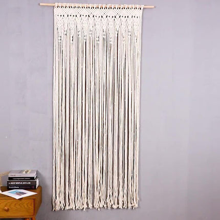 2m Heavy Duty Macrame Curtain Boho Woven Wall Hanging Window Doorway Wedding.