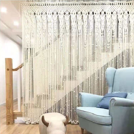 2m Heavy Duty Macrame Curtain Boho Woven Wall Hanging Window Doorway Wedding.