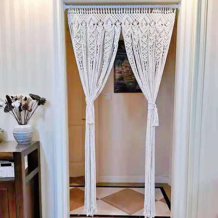 2m Heavy Duty Macrame Curtain Boho Woven Wall Hanging Window Doorway Wedding.