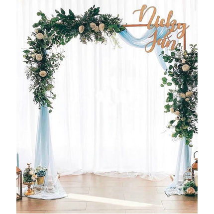 Wedding Arch Gold Square Backdrop Flower Display Stand Background 2.2M.