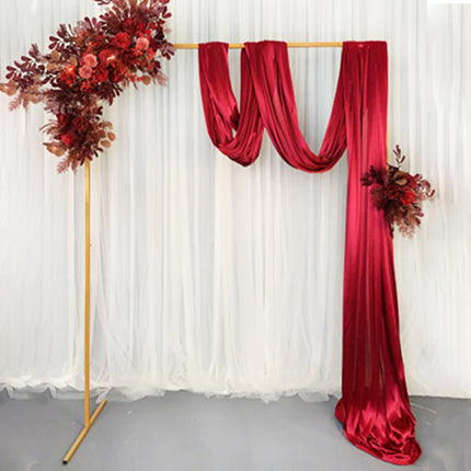 Wedding Arch Gold Square Backdrop Flower Display Stand Background 2.2M.