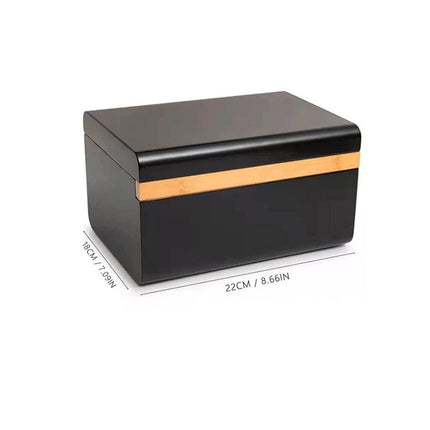 Wooden Storage Chest With Movable Tray Wood Lockable Stash Box Rolling Tray Gift.