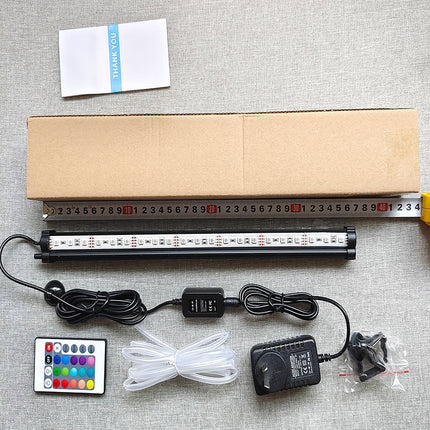38cm LED Aquarium Lights Submersible Air Bubble RGB Light for Fish Tank Underwater.